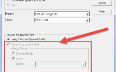 Tech Talk: MSL/Geoid Selection Issue in GPS Pathfinder Office