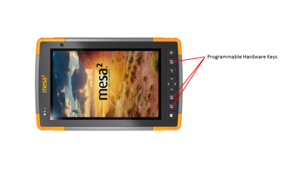 Programmable Hardware Keys on the Mesa 2 Rugged Tablet