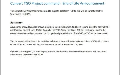 TGO Project Converter- End of Life Announcement