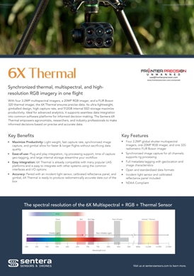 Frontier Precision Sentera 6X Thermal Sensor Flyer Page 1