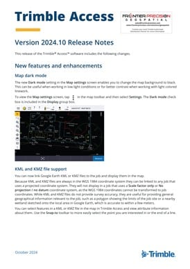 Frontier Precision Trimble Access Release Notes 2024.10