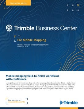 Frontier Precision Trimble Business Center for Mobile Mapping Technical Notes