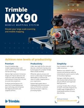 Frontier Precision Trimble MX90 Mobile Mapping System Spec Sheet