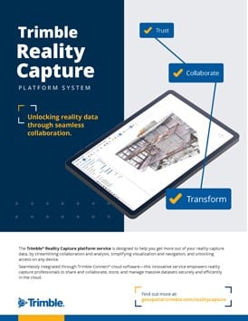 Frontier Precision Trimble Reality Capture Platform System Geospatial Info Sheet