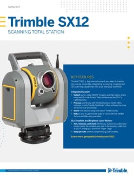 Frontier Precision Trimble SX12 Scanning Total Station Datasheet