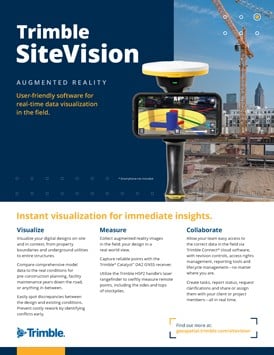 Frontier Precision Trimble SiteVision Geospatial Spec Sheet