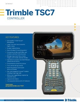 Frontier Precision Trimble TSC7 Controller Datasheet