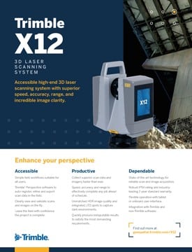 Frontier Precision Trimble X12 3D Laser Scanning System Datasheet