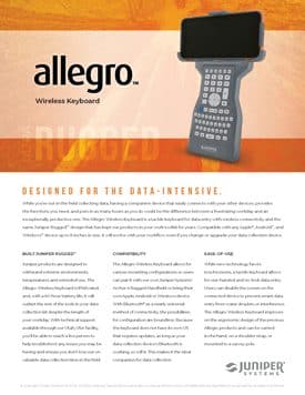 Frontier Precision Juniper Allegro Handheld Datasheet Page 1