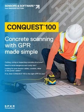Frontier Precision Radiodetection Conquest 100 GPR Brochure Page 1