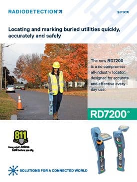Frontier Precision Radiodetection RD7200 Cable and Pipe Locator Brochure Page 1