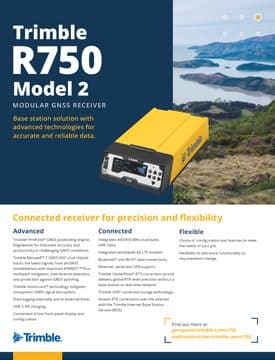 Frontier Precision Trimble R750 Model 2 Modular GNSS Receiver Datasheet Page 1