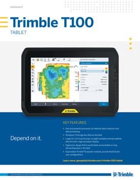 Frontier Precision Trimble T100 Tablet Datasheet Page 1