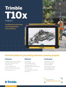 Frontier Precision Trimble T10X Tablet Datasheet Page 1