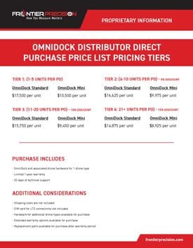 Frontier Precision OmniDock Distributor Direct Purchase Price List Prcing Tiers Page 1