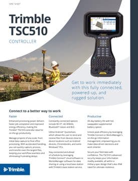 Frontier Precision Trimble TSC510 Controller Spec Sheet Page 1