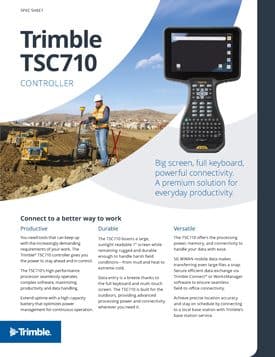 Frontier Precision Trimble TSC710 Controller Spec Sheet Page 1