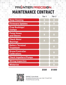 Frontier Precision Maintenance Contract Flyer