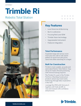Frontier Precision Buildings Trimble Ri Robotic Total Station Datasheet