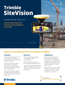 Frontier Precision Buildings Trimble SiteVision Geospatial Spec Sheet