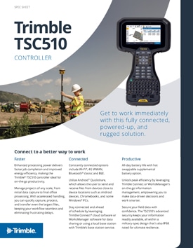 Frontier Precision Civil Construction TSC510 Controller Spec Sheet