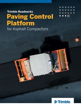 Frontier Precision Civil Construction Trimble Roadworks Paving Control Platform for Asphalt Compactors Datasheet