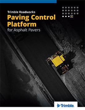 Frontier Precision Civil Construction Trimble Roadworks Paving Control Platform for Asphalt Pavers Datasheet