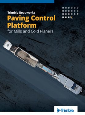 Frontier Precision Civil Construction Trimble Roadworks Paving Control Platform for Mills and Cold Planers Datasheet