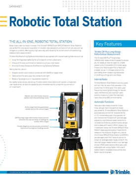 Frontier Precision Civil Construction Trimble SPS620 and SPS720 Robotic Total Station Datasheet