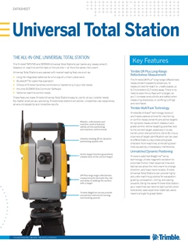 Frontier Precision Civil Construction Trimble SPS730 and SPS930 Universal Total Station Datasheet