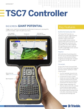 Frontier Precision Civil Construction Trimble TSC7 Controller Datasheet