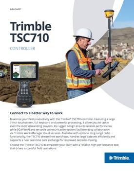 Frontier Precision Civil Construction Trimble TSC710 Data Controller Info Sheet