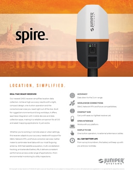 Frontier Precision Juniper Systems Spire Datasheet