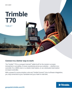 Frontier Precision Trimble T70 Tablet Info Sheet Page 1