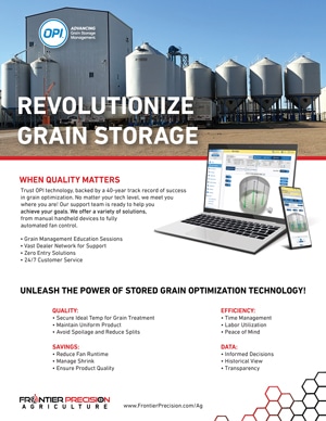 Frontier Precision Agriculture OPI Grain Storage Optimization Frontier Precision OPI Grain Storage Optimization