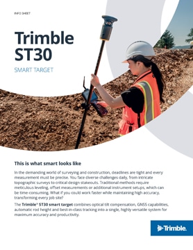 Frontier Precision Trimble ST30 Smart Target Info Sheet Page 1