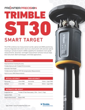 Frontier Precision ST30 Spec Sheet Frontier Precision ST30 Spec Sheet